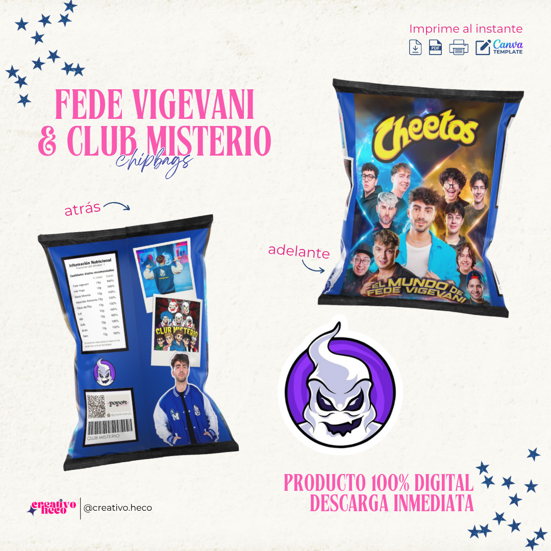 Pack de Chipbags – Inspirados en Club Misterio & Fede Vigevani