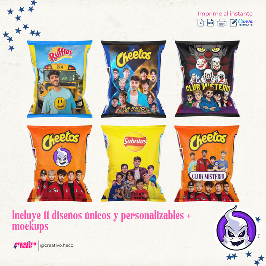 Pack de Chipbags – Inspirados en Club Misterio & Fede Vigevani