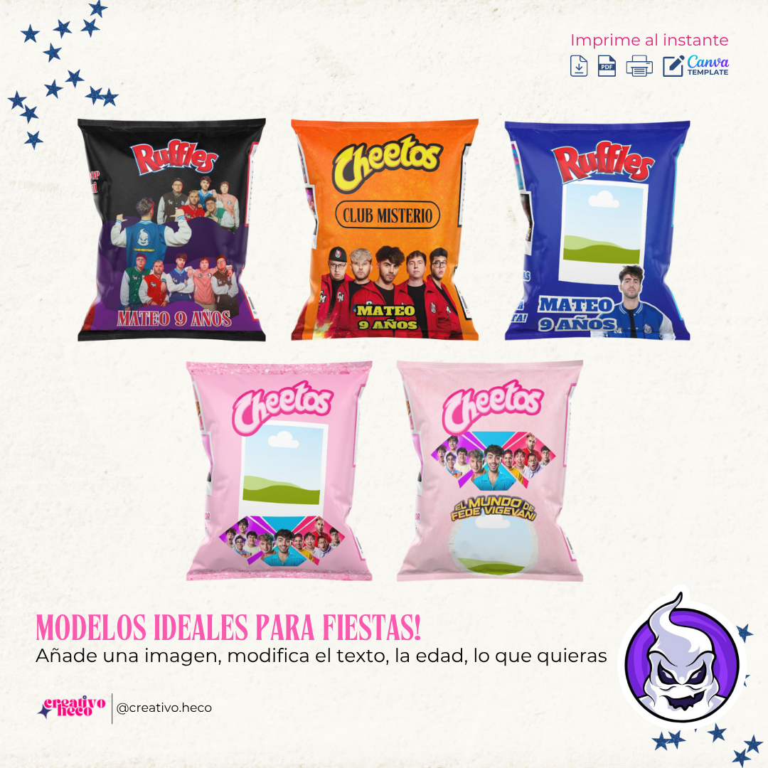 Pack de Chipbags – Inspirados en Club Misterio & Fede Vigevani