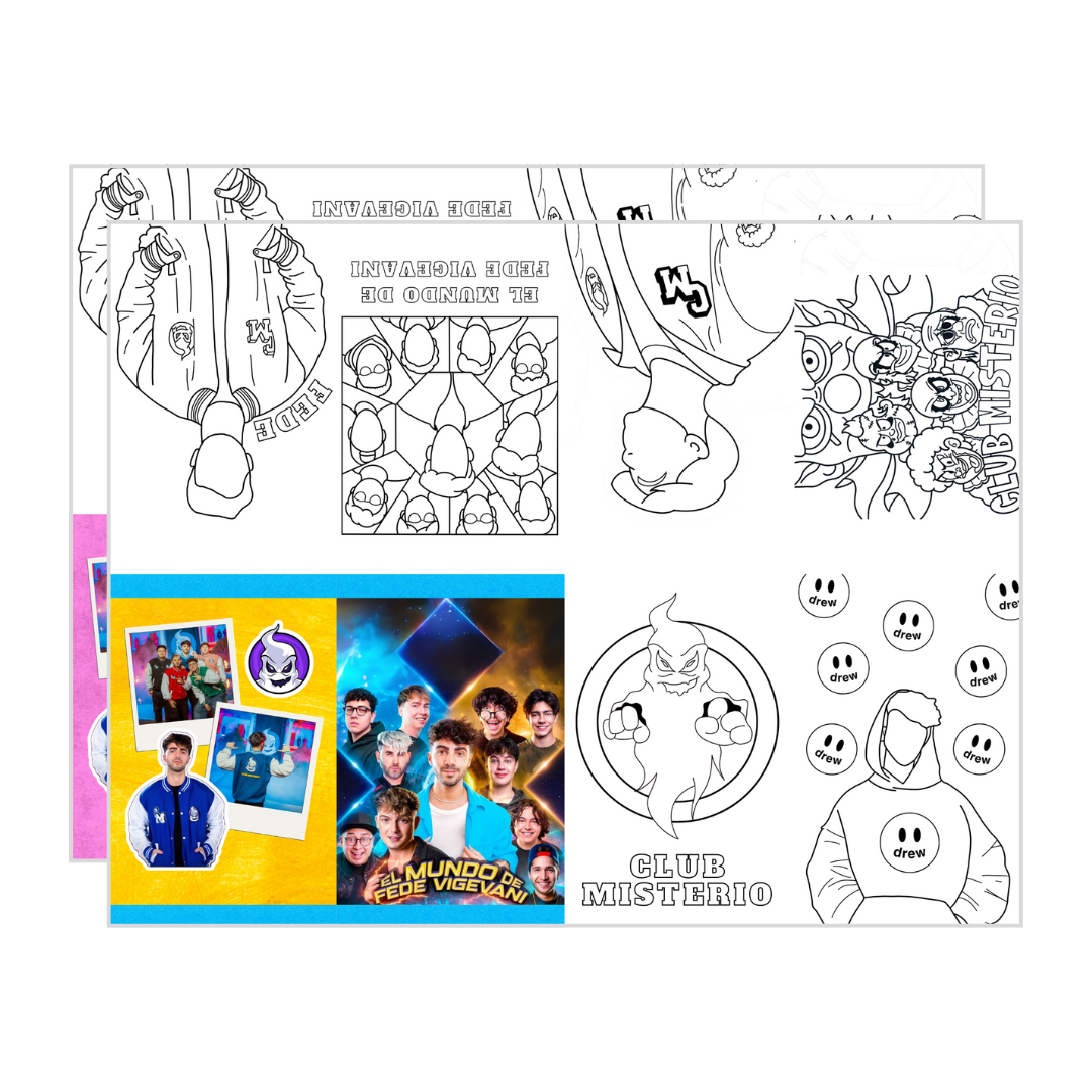 Mini Libro para Colorear (1/8 de Carta) – Inspirado en Fede Vigevani y Club Misterio