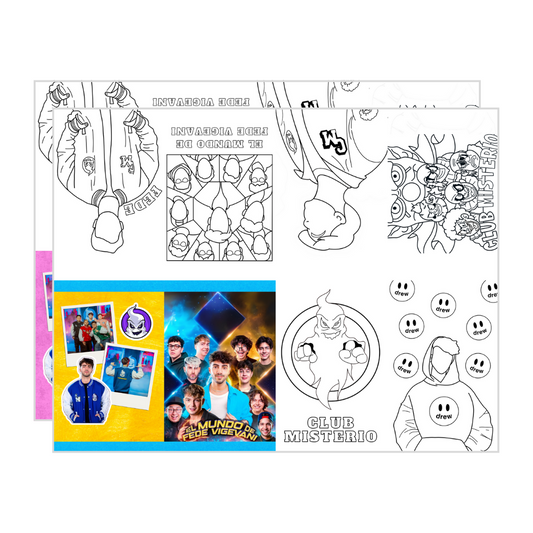 Mini Libro para Colorear (1/8 de Carta) – Inspirado en Fede Vigevani y Club Misterio