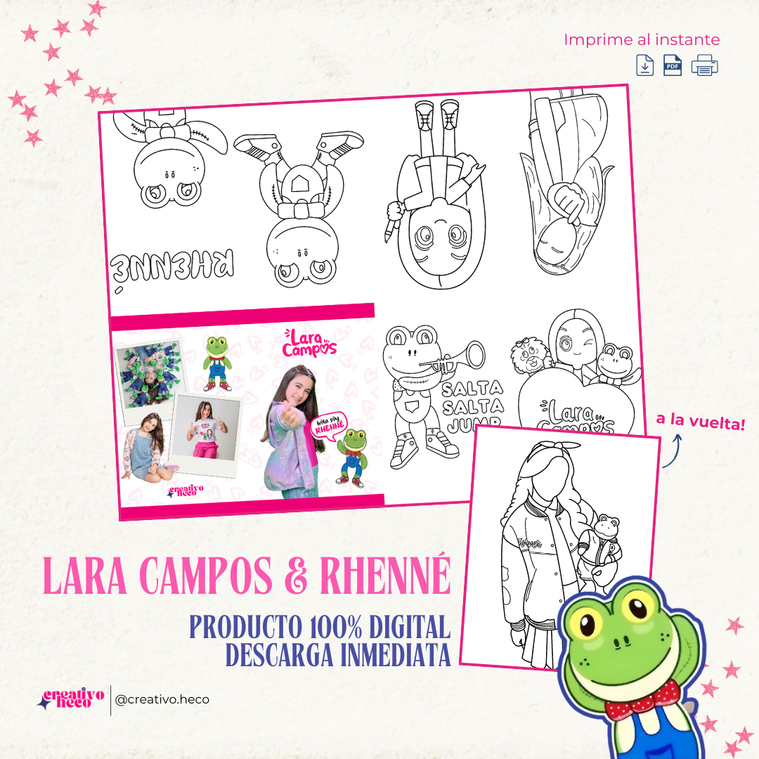 Mini Libro para Colorear (1/8 de Carta) – Inspirado en Lara Campos & Rhenné