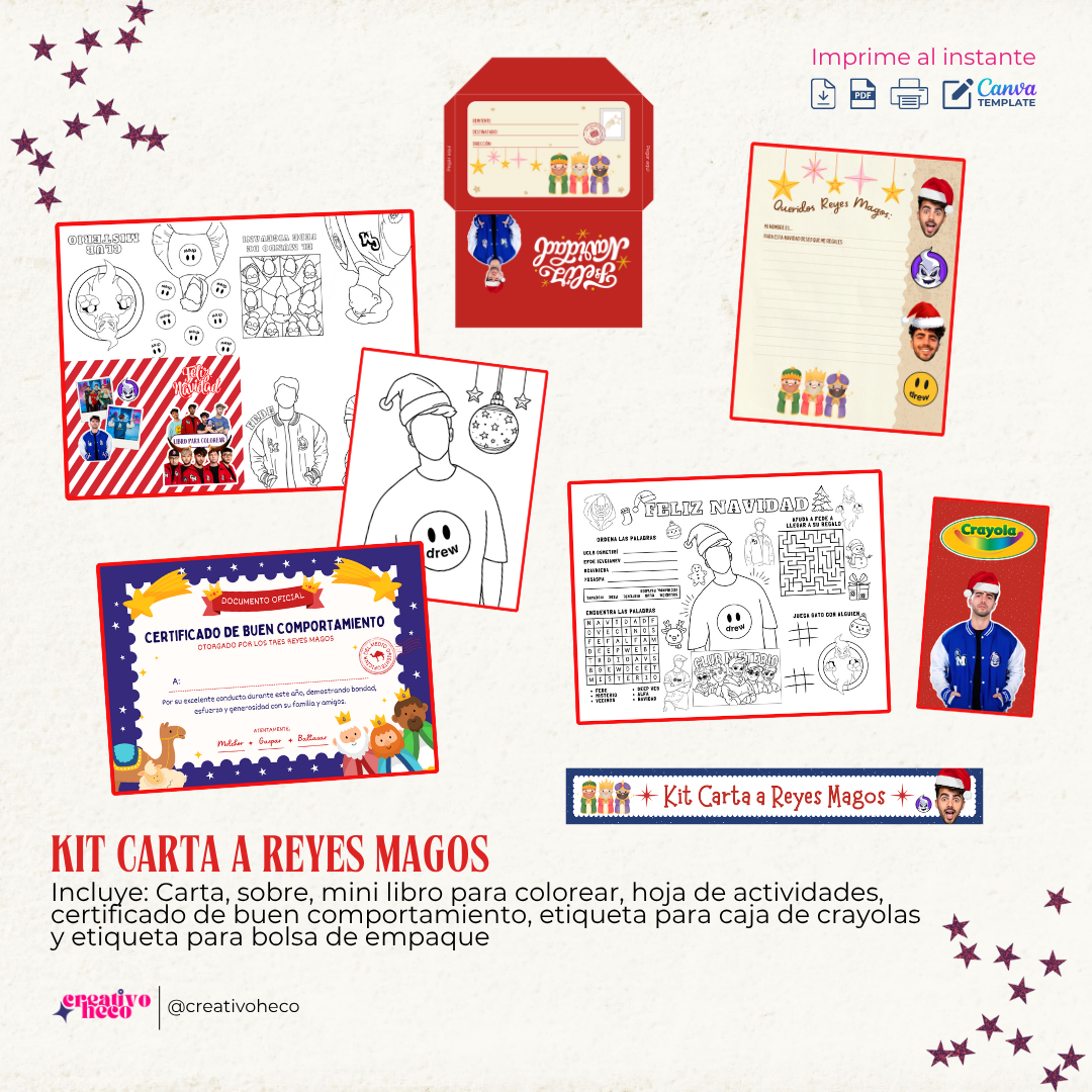 Kit Carta de Navidad – Inspirado en Fede Vigevani y Club Misterio
