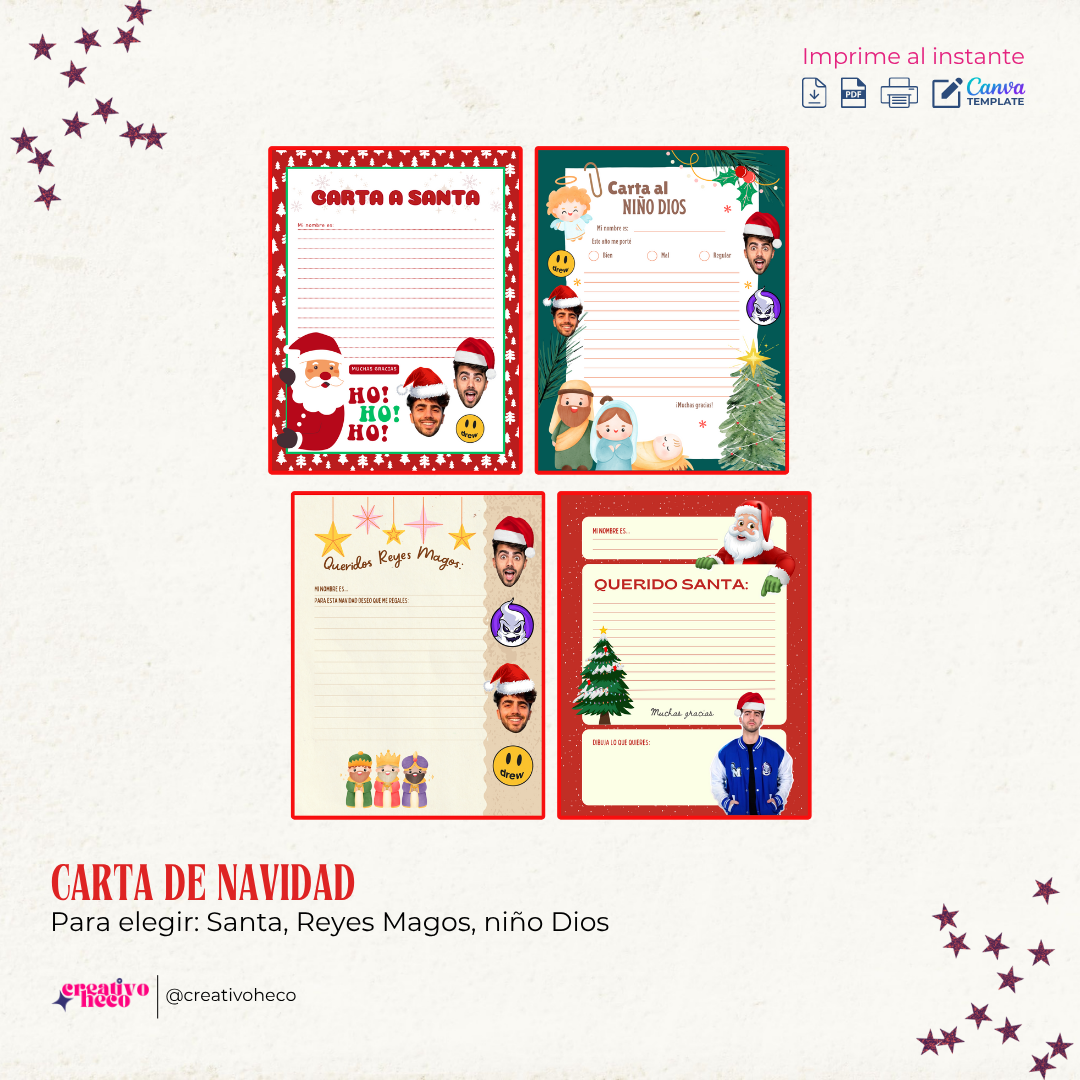 Kit Carta de Navidad – Inspirado en Fede Vigevani y Club Misterio