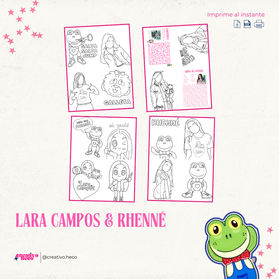 Libro para Colorear (Tamaño 1/4 Carta) – Inspirado en Lara Campos y Rhenné